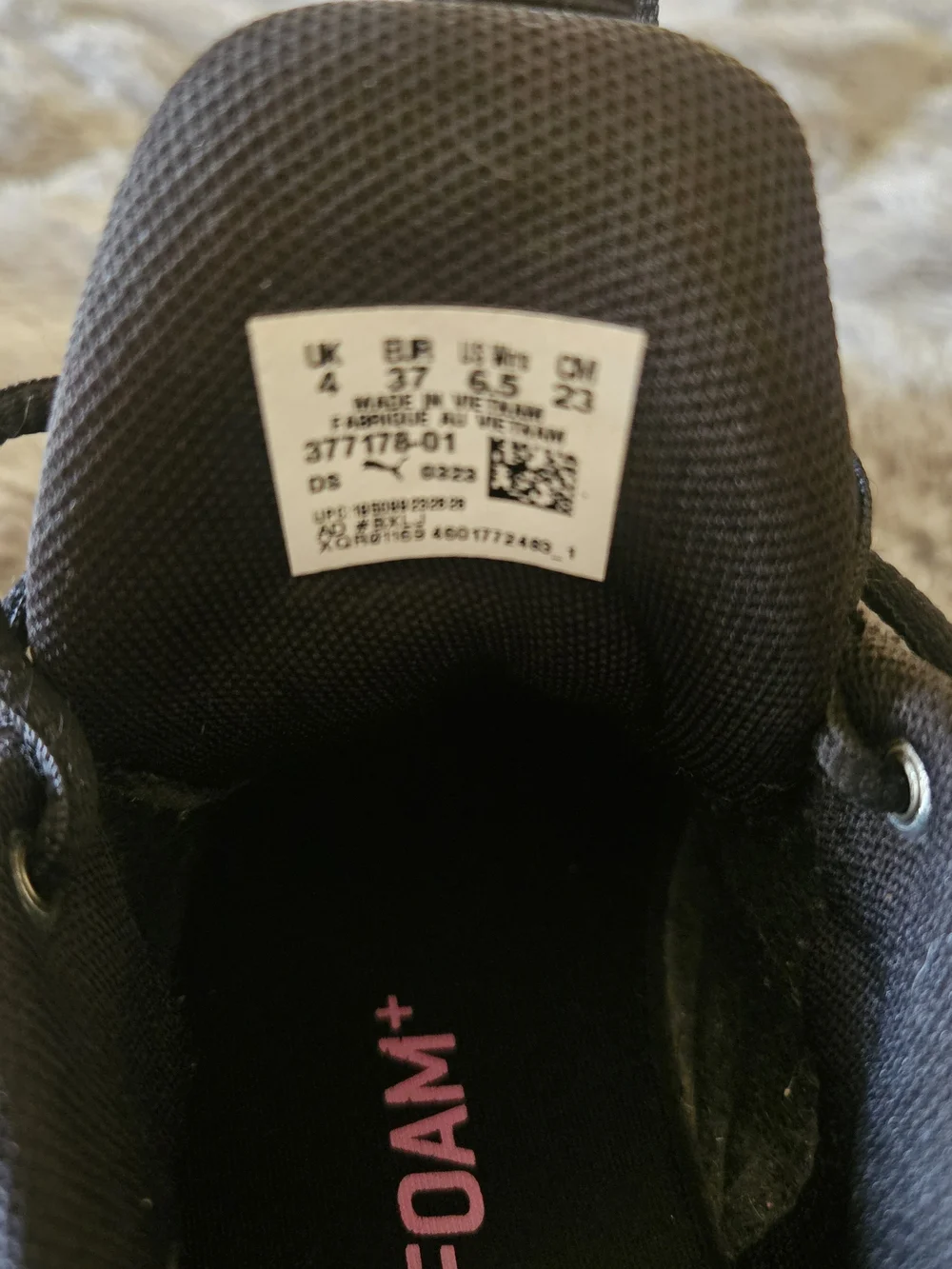 Puma Black Running Sneakers with SoftFoam+ Insole ArchTech